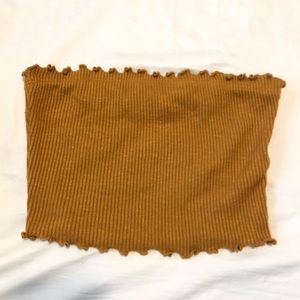 Yellow cropped tube top